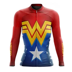 Cycling jersey winter women long sleeves warm bike clothing ropa ciclsomo team mtb bicycle fleece apparel outdoor uniform