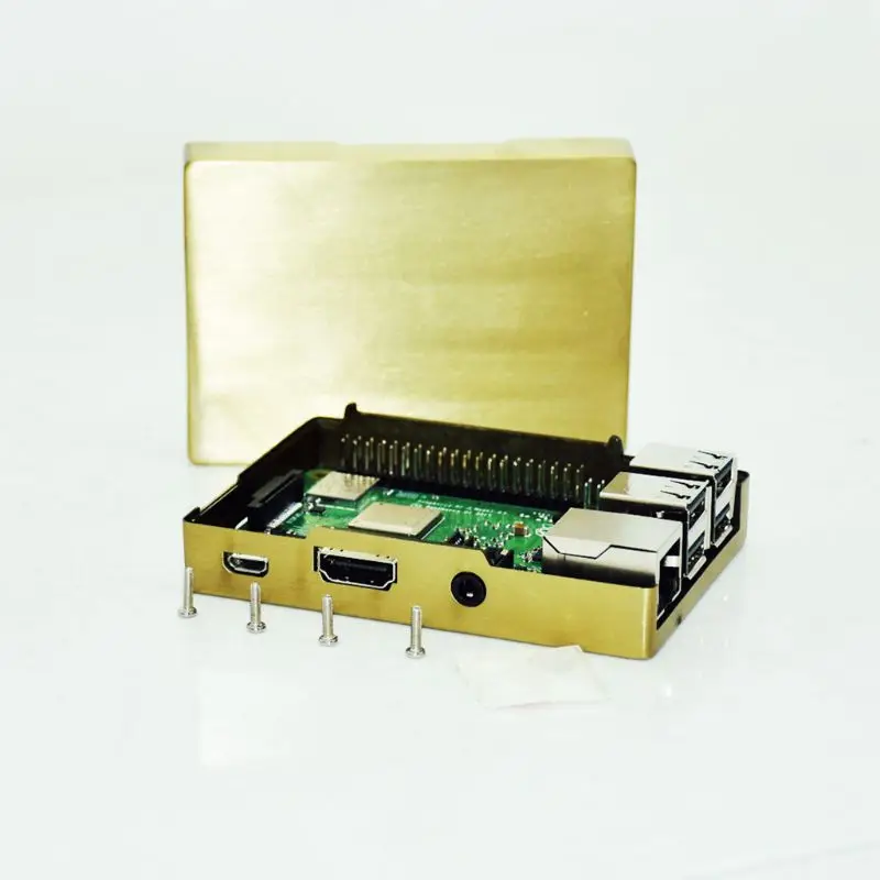 Carcasa de cobre de aluminio para Raspberry Pi 3/2, modelo B/B + PXPA