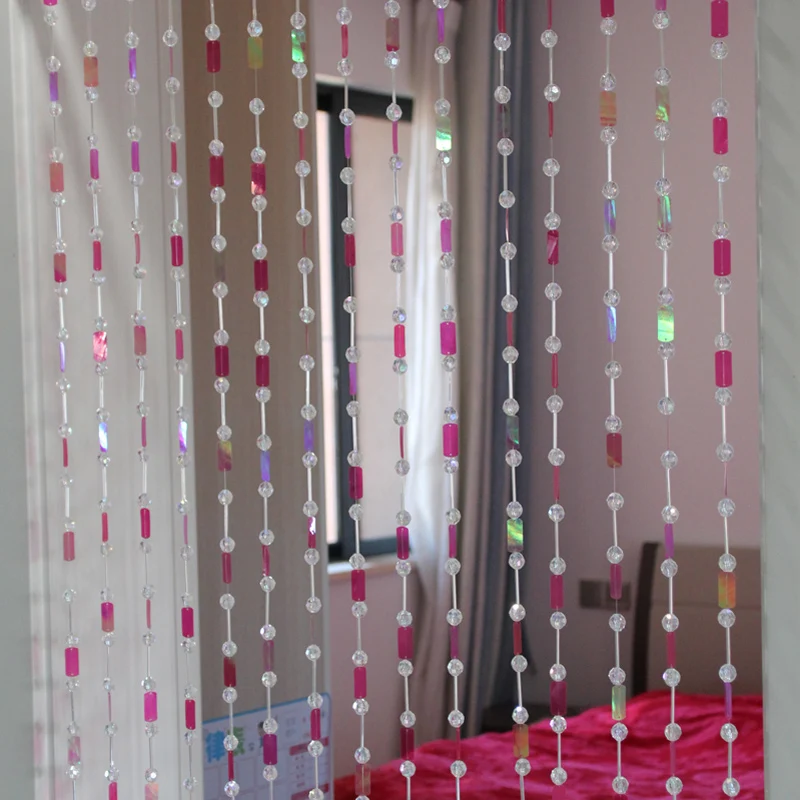 New style Indoor home Decoration sequin Door Curtains acrylic colorful beads Glass tube beads DIY Wedding supplies