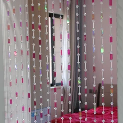 New style Indoor home Decoration sequin Door Curtains acrylic colorful beads Glass tube beads DIY Wedding supplies