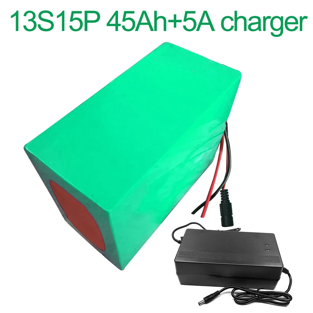 

With 5A charger 48V 45Ah 13S15P 18650 Li-ion Battery Pack E-Bike Ebike electric bicycle 290x145x140mm