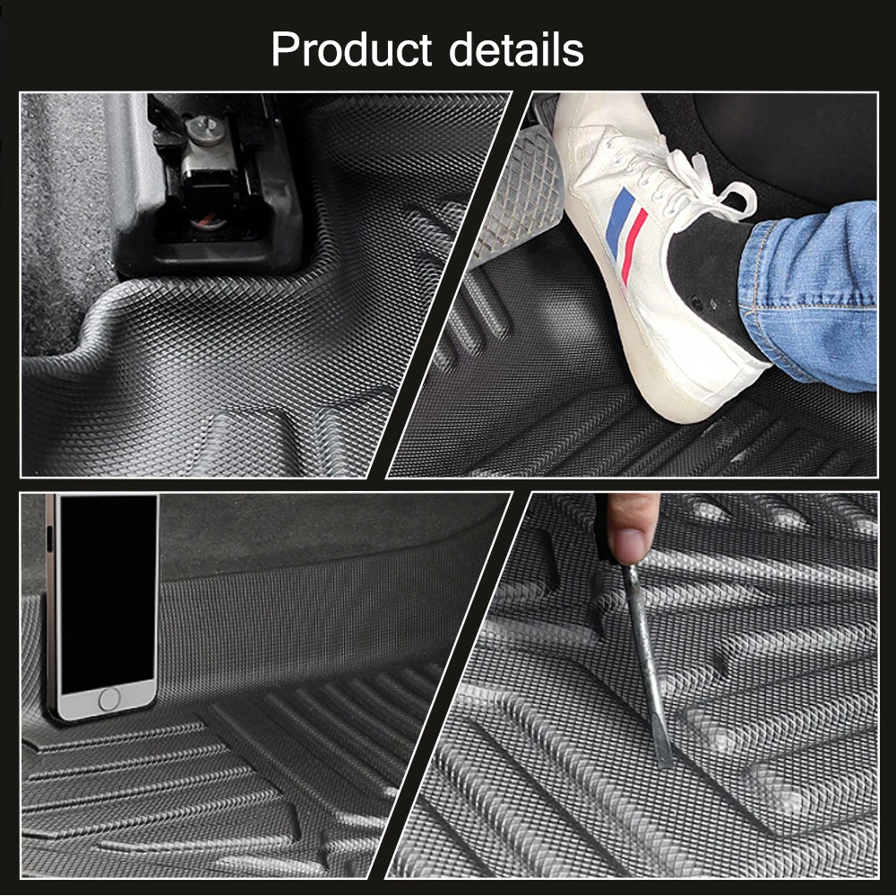 TPE Car Floor Mats For Volvo XC90 2016-2020 7-Seat Waterproof Non-Slip Auto Styling Accessories Interior Renovation