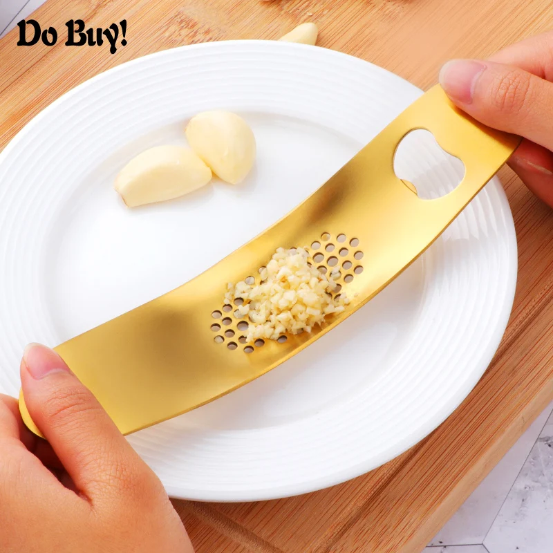 1 Pcs Garlic Presses Stainless Steel Garlic Crusher Manual Squeeze Multifunct Garlic Press Fruit Vegetable Kitchen Gadgets