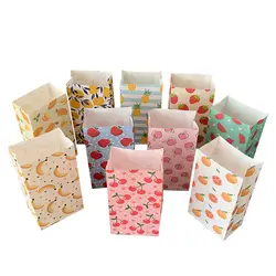 50pcs Color wave dot fruit small cosmetic paper paper bag 23x12x7.5cm gift paper bags treat bags
