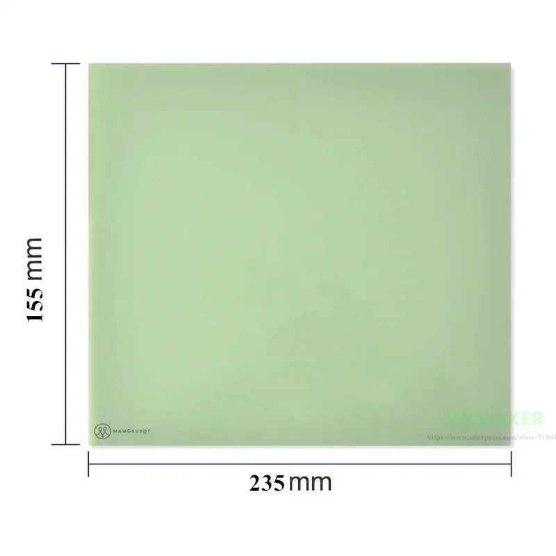 

155x235x2mm 3D Printer Platform Polypropylene Build Plates Polyglass for Flashforge Dreamer, Pro and Creator CTC 3D printer