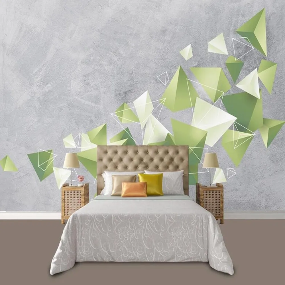 milofi custom 3D geometric graphics large TV background wallpaper mural