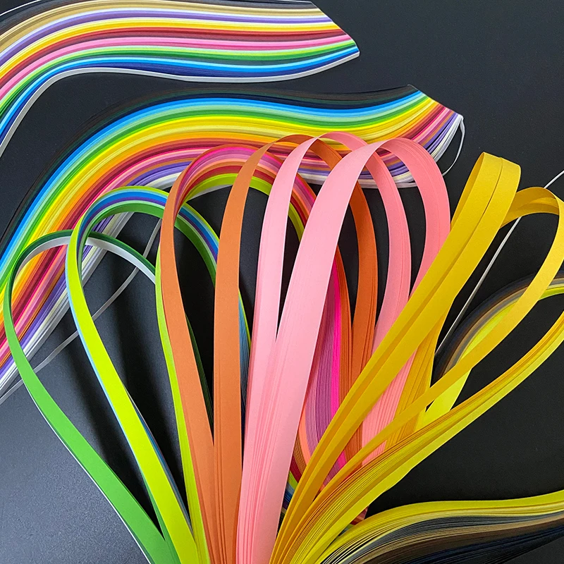 260 Stripes Colorful Quilling Paper 39cm DIY Hand Craft Tool Origami Paper 3/5/7/10mm Width DIY Craft Paper 26 Colors