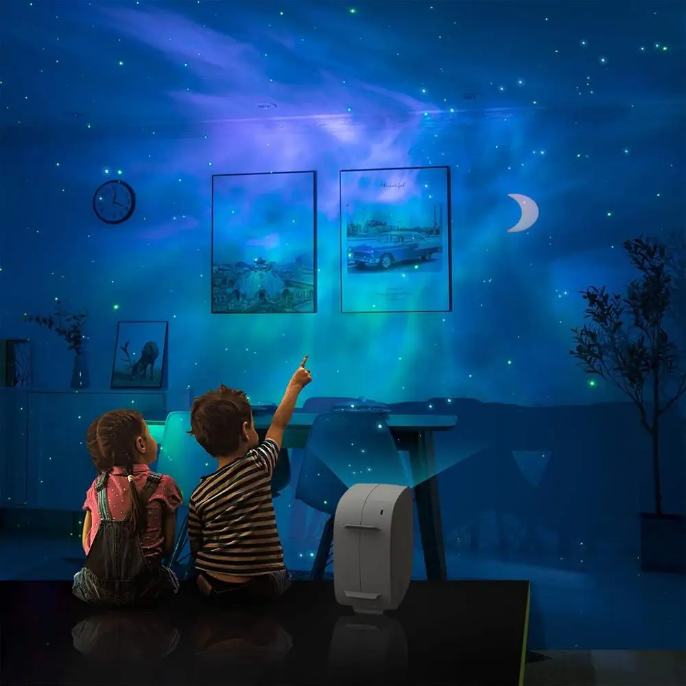 Starry Sky Night Light Projector Bluetooth Speaker LED Nightlight Galaxy Star Light Projector Children\'s Veilleuse