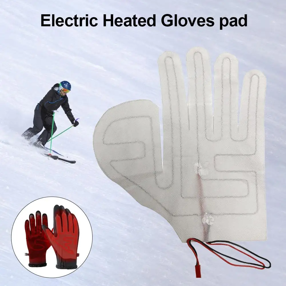 Glove Heating Sheet Composite Fiber DC 7.4V USB Temperature Adjustment Electric Heating Pads For Winter Motorcycle Heated Gloves