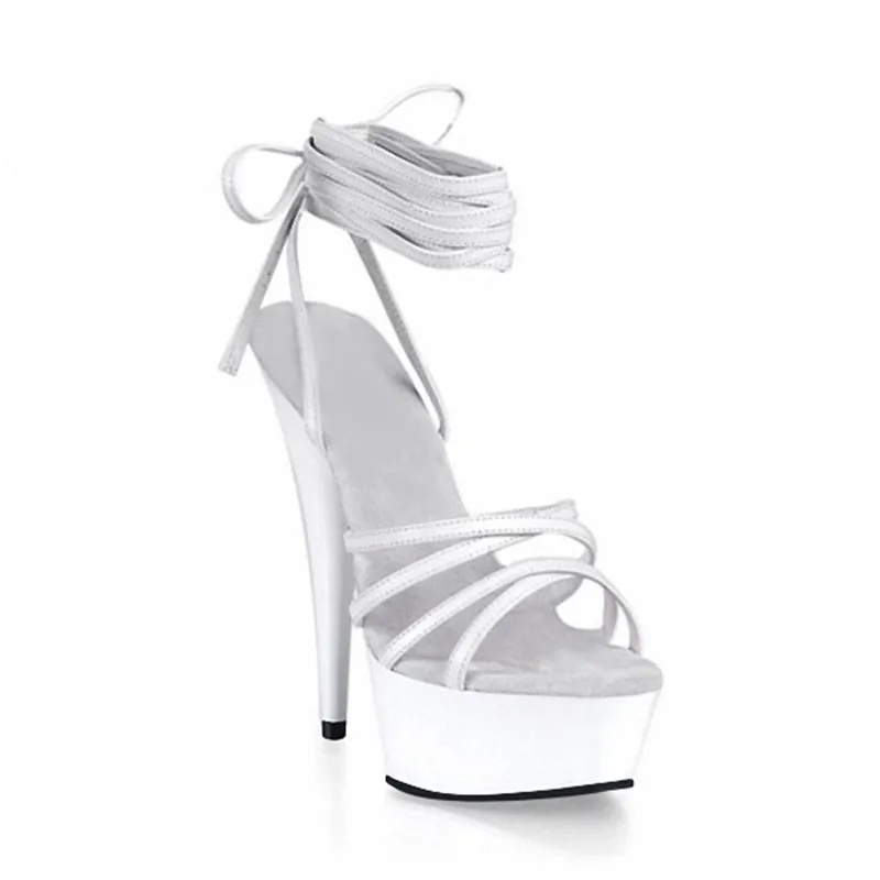 15cm Ultra-high with sexy love crystal ultra high heels stage superfine high heels sandals preferential price