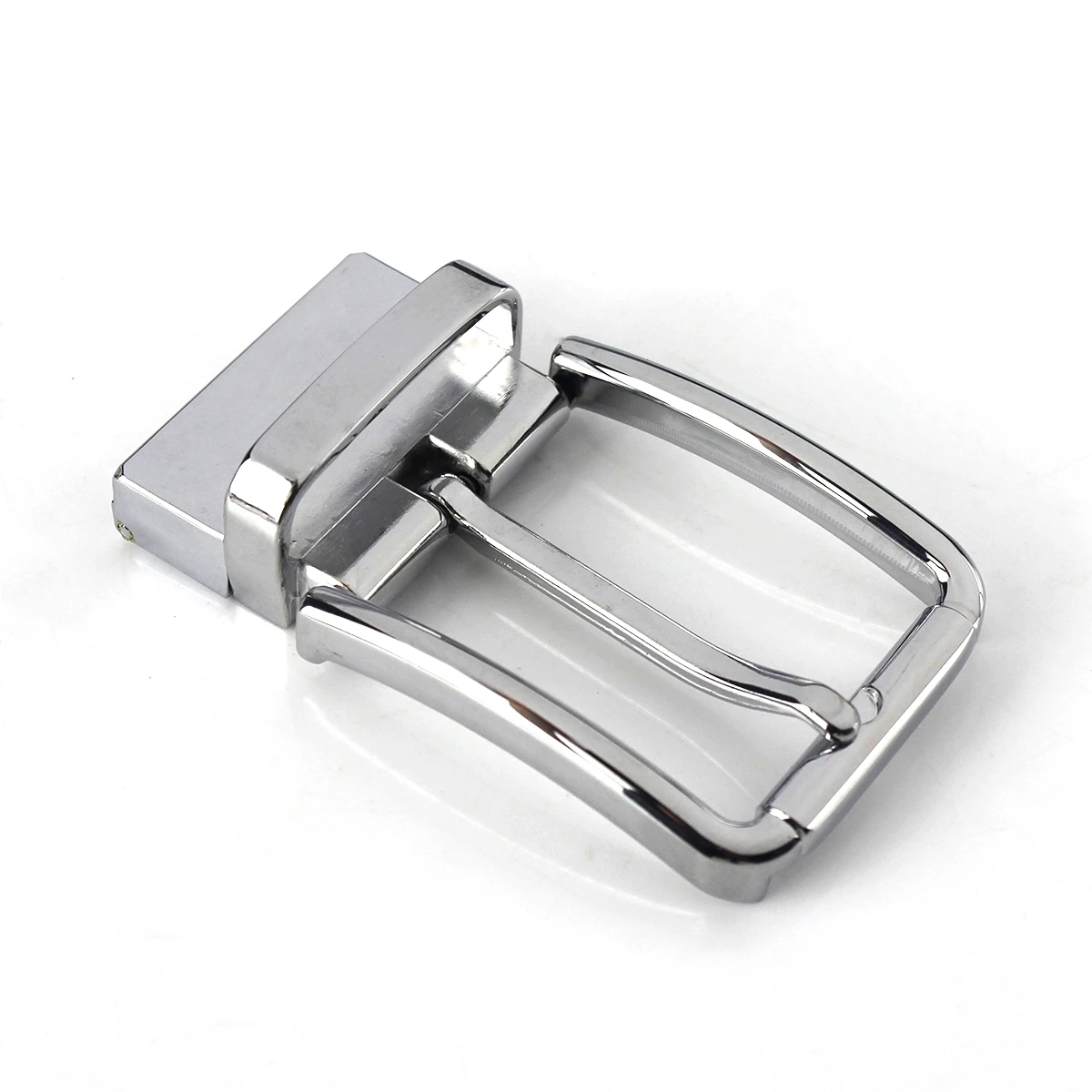 1pcs 35mm Metal Chrome Men Belt Buckle High-quality Clip Buckle Rotatable Bottom Single Pin Half Buckle Leather Craft Belt