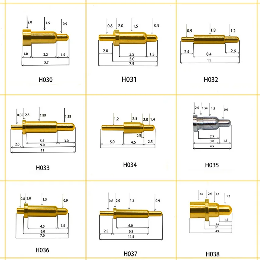 1Pcs High Current Spring Loaded Pogo Pin Male Female Connector Power Heavy Current Battery Connector POGOPIN Header Charge 19-38