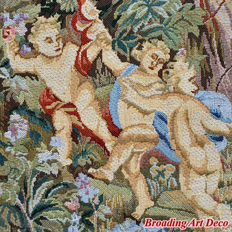 Palace Garden Jacquard Weave Art Tapestry Wall Hanging Gobelin Home Textile Decoration Aubusson Cotton 100% Big Size 140x100cm