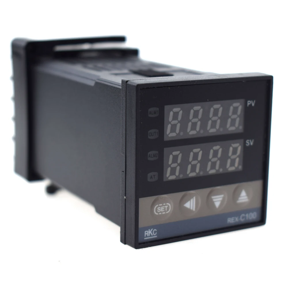 1set Digital Adjustable PID Temperature Controller Panel Thermostat REX-C100+Max.40A SSR+K Thermocouple Probe+ Heat Sink