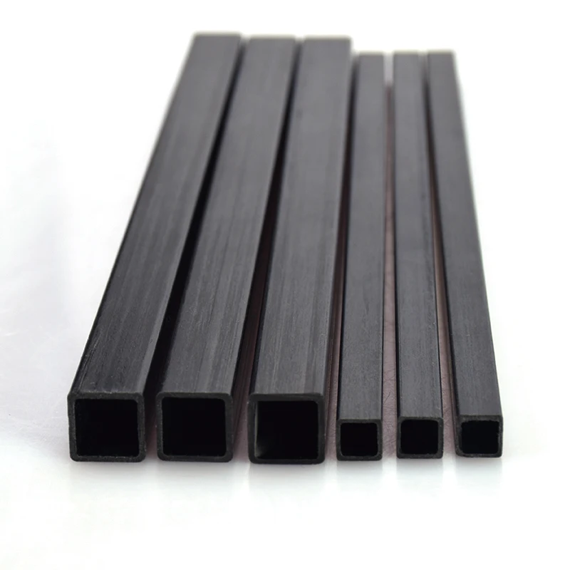 4pcs 3mm 4mm 5mm 6mm 10mm  500mm Carbon Fiber Square Tube