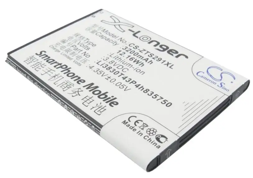 cameron sino 3200mah battery for ZTE Avid 916 LTE Grand S II S2 SII S291 V5 Max Z2 G111 Z2G111 Z916BL Z955A Z958 Z995L ZMax 2