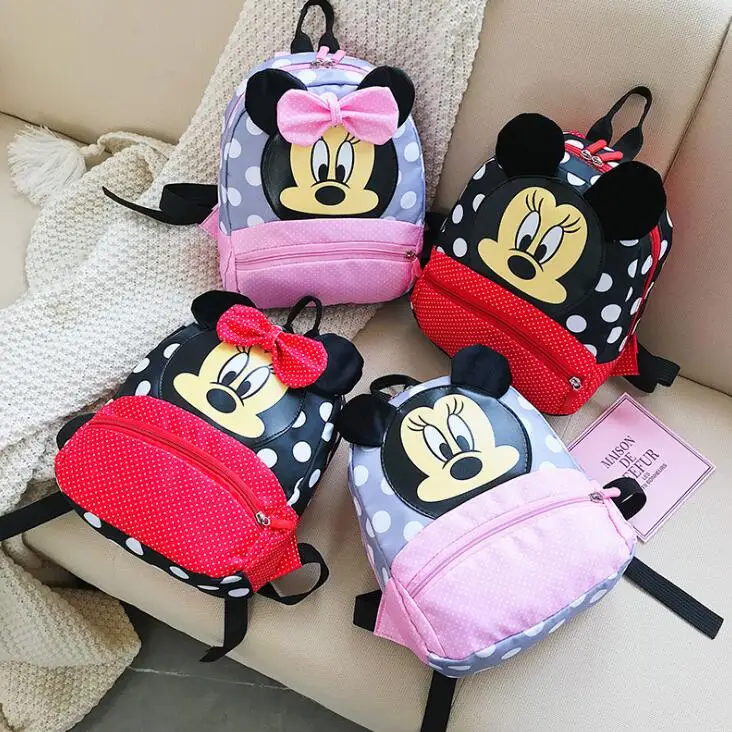 Disney Kids Mickey&Minnie Mouse Schoolbag Children Backpacks kindergarten Backpack Children School Bags Baby Girls Boys Backpack