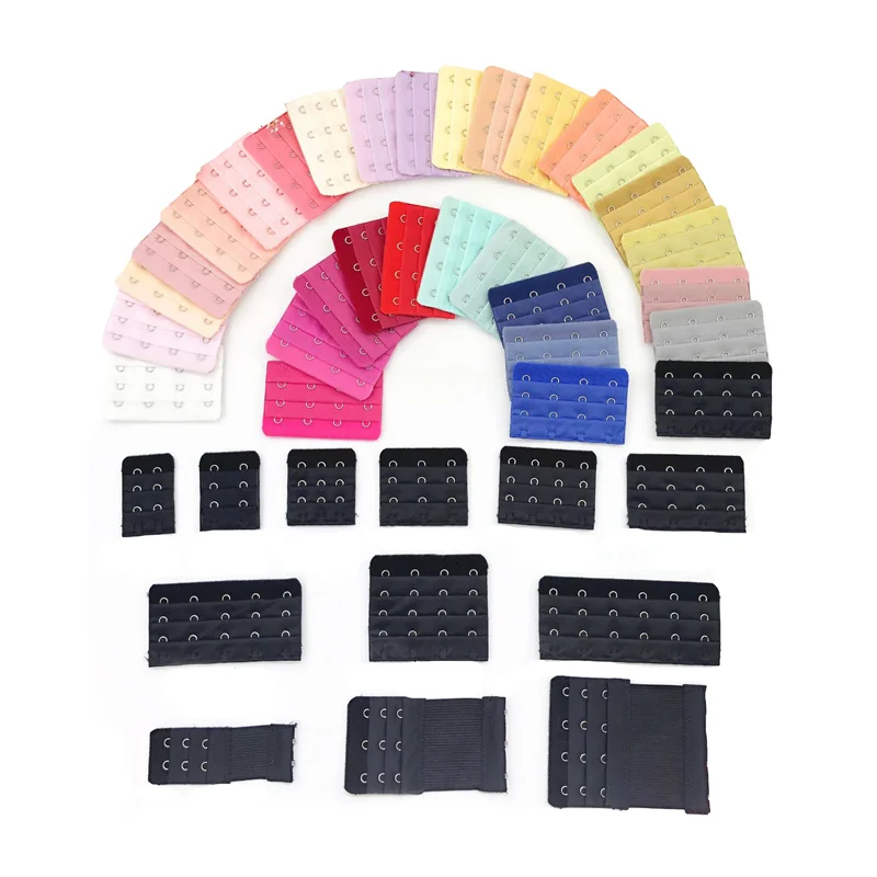 4 /8 /10PCS/ 3 Rows 3 Hook Stainless Steel Stretch Bra Extender Underwear Extension Buckle Adjustable Women's Bra Rear Buckle