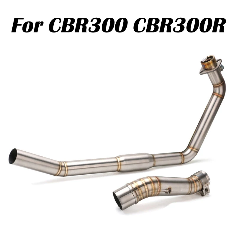 51mm Motorcycle Exhaust Slip on For Honda CBR300 CBR 300R Front Mid Pipe Full Systems Pitbike Stainless Steel Connect Link Tube