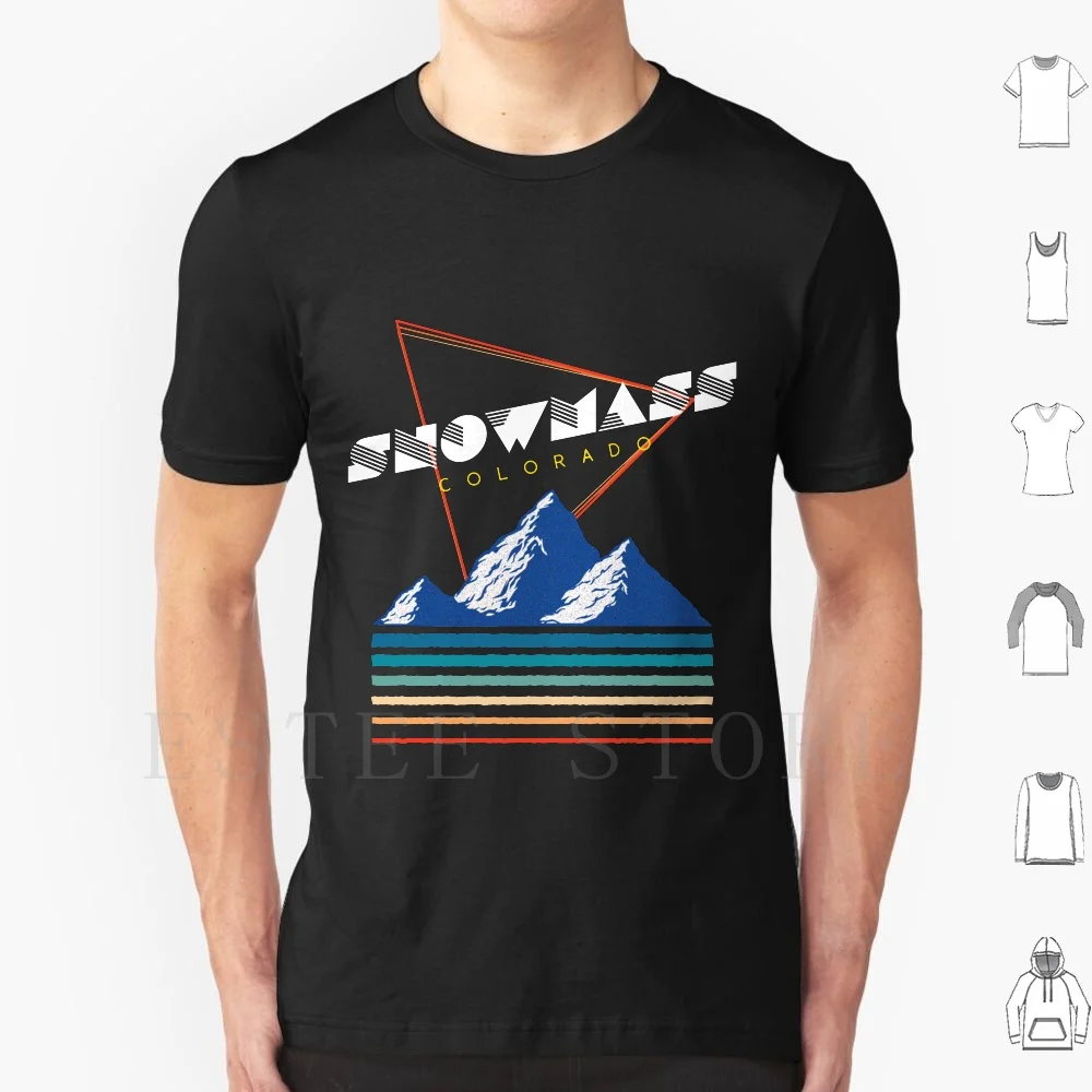 Snowmass Colorado-Usa Ski Resort 1980s Retro Collection Shirt T Shirt Print Cotton Ski Retro 80s Snowmass Colorado Snowbird