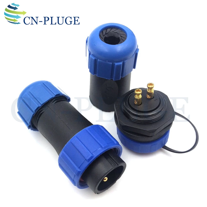 SP21 Series 2 3 4 5 pin Waterproof Non Welded Connector Aviation Industry LED Power Supply Butt Connector Plug and Socket IP68