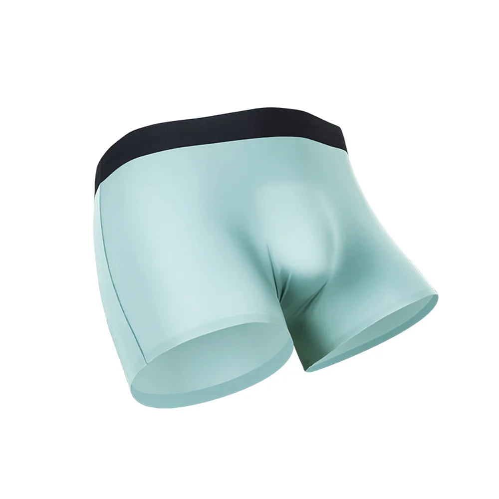 Men Sexy Ice Silk Seamless Boxer Pouch Sleepwear Breathable Underwear Pants Shorts Comfortable Bulge Panties Underpant