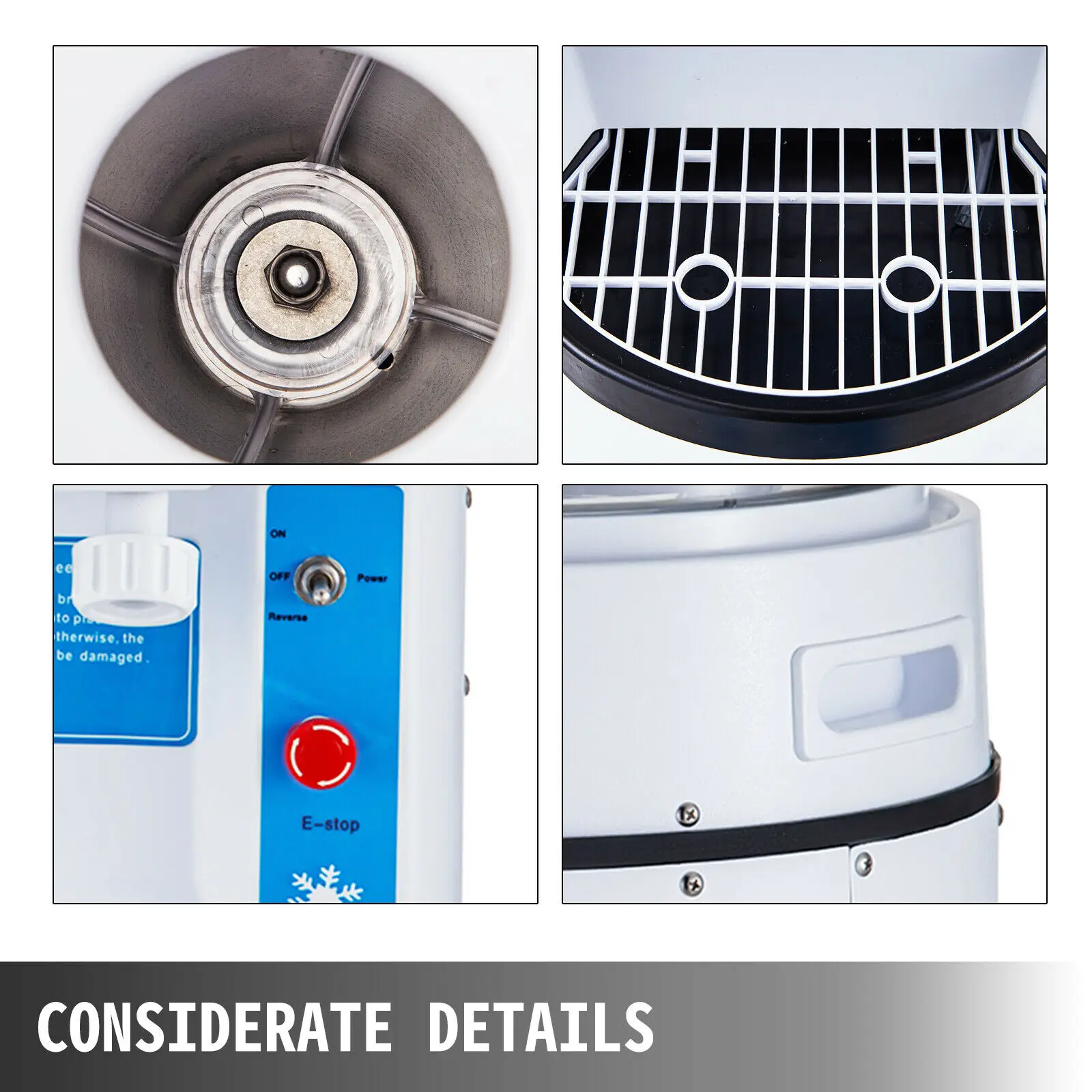 VEVOR – broyeur à glace 500 KG/H, Machine à granulation, fabricant de cônes de neige, hachoir à trémie pour Restaurant, maison, Commercial