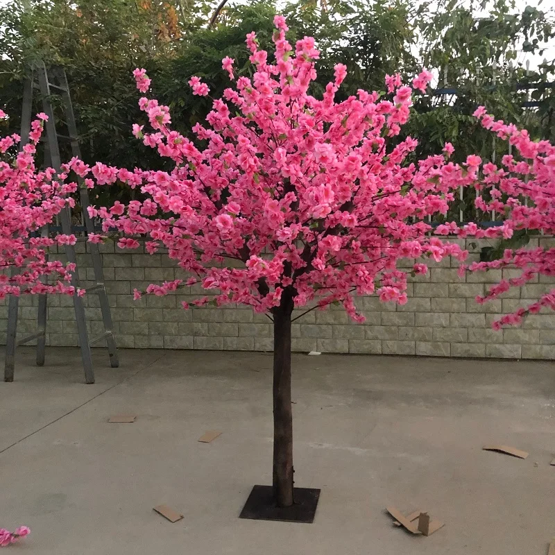 

2 m Height Artificial Cherry Blossoms Tree Simulation Peach Wishing Trees For Home Ornament Outdoor Garden Decorations