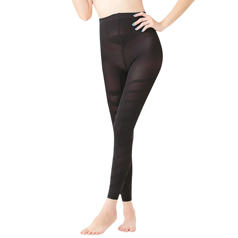 

Women Pressure Pantyhose Spring Autumn Bottomed Nine Point Pants Closed Abdomen High Elastic Body Hip Lifting Beauty Shaping