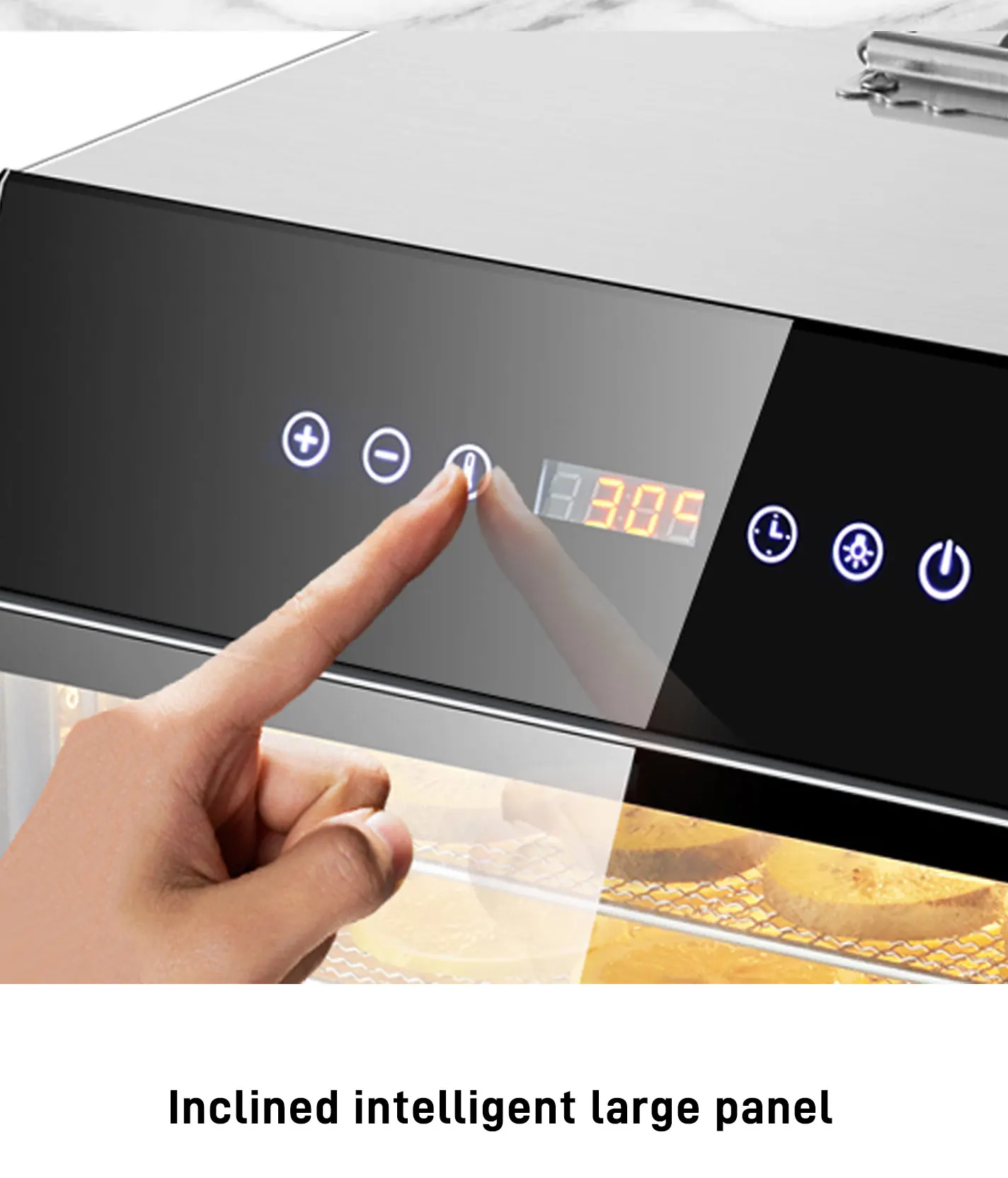 Food Dehydration Dryer Dried Fruit Machine Household and Commercial Smart Touch 8-layer Capacity Visual Door Lighted