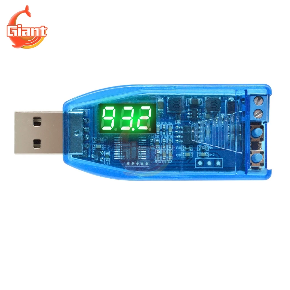 DC-DC 5V per 3.3V 9V 12V 24V Modulo di Alimentazione USB Bordo Rosso Verde del Display tensione Fino Step Up Step Imbottiture Boost Buck Converter