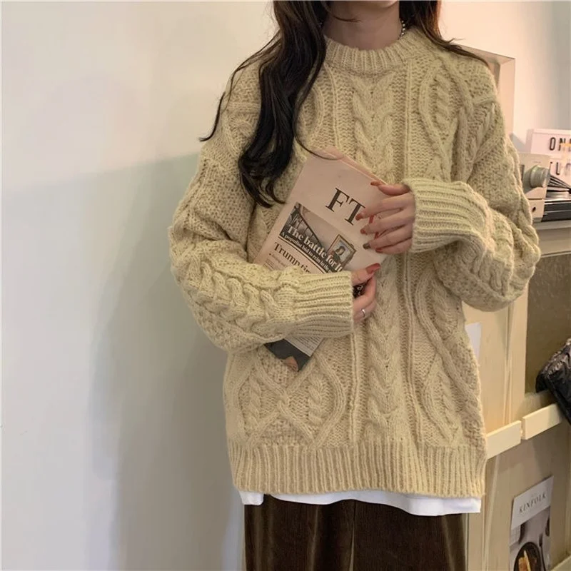 2021 New Autumn Winter Women Sweater Knitted Pullovers Casual Female Pull Female Sweater