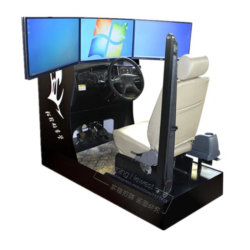 Vehicle Auto Driving School Training Equipment Standard Car Driving Simulator Machine With Factory Price And 3 Screens