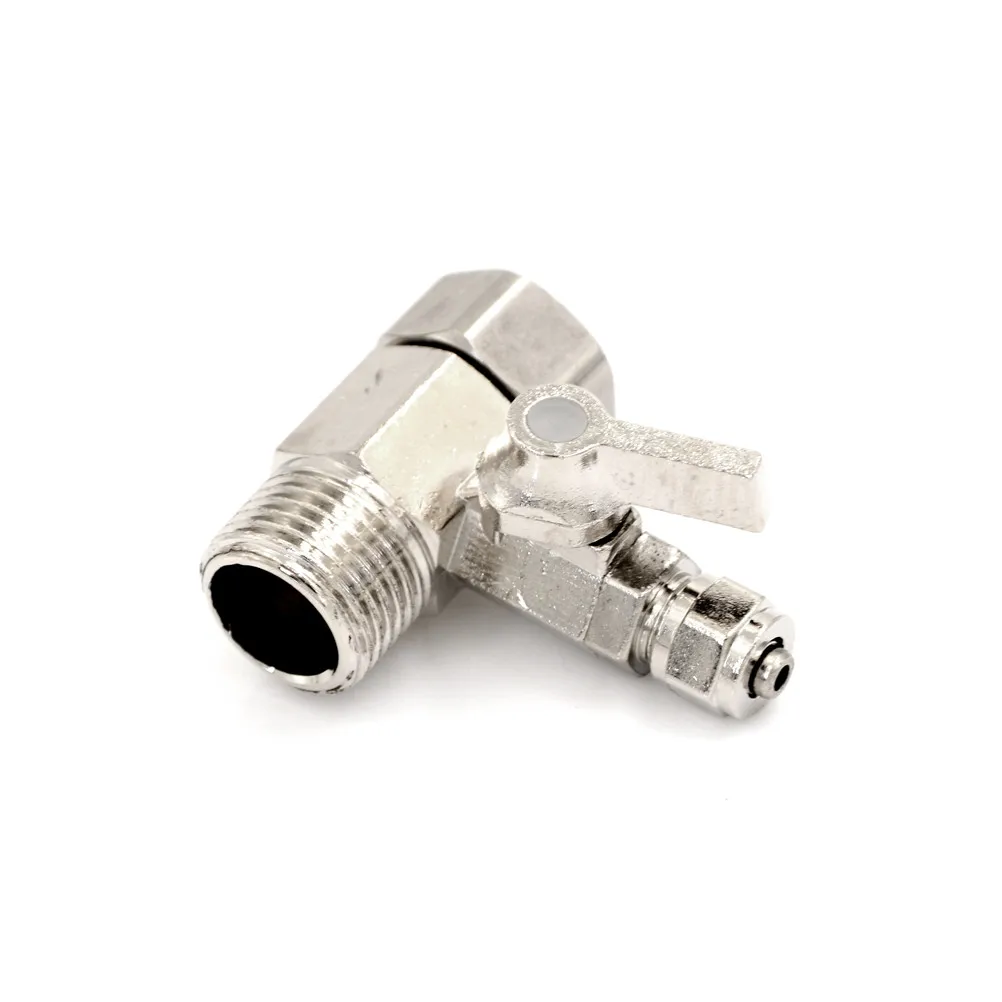 1/2'' to 1/4'' Ball Valve Faucet Tap Safe Water purifier valve Brass pure copper Feed Water Filter Purifier Adapter