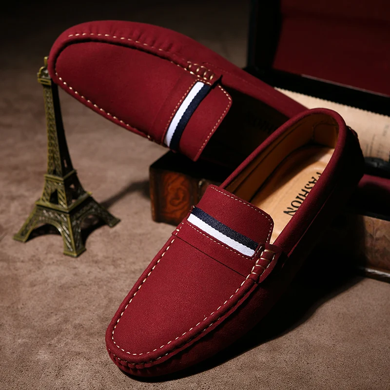 Genuine Leather Men Designer Shoes Luxury Brand Casual Slip on Formal Mens Loafers Moccasins Footwear Black Male Driving Shoes