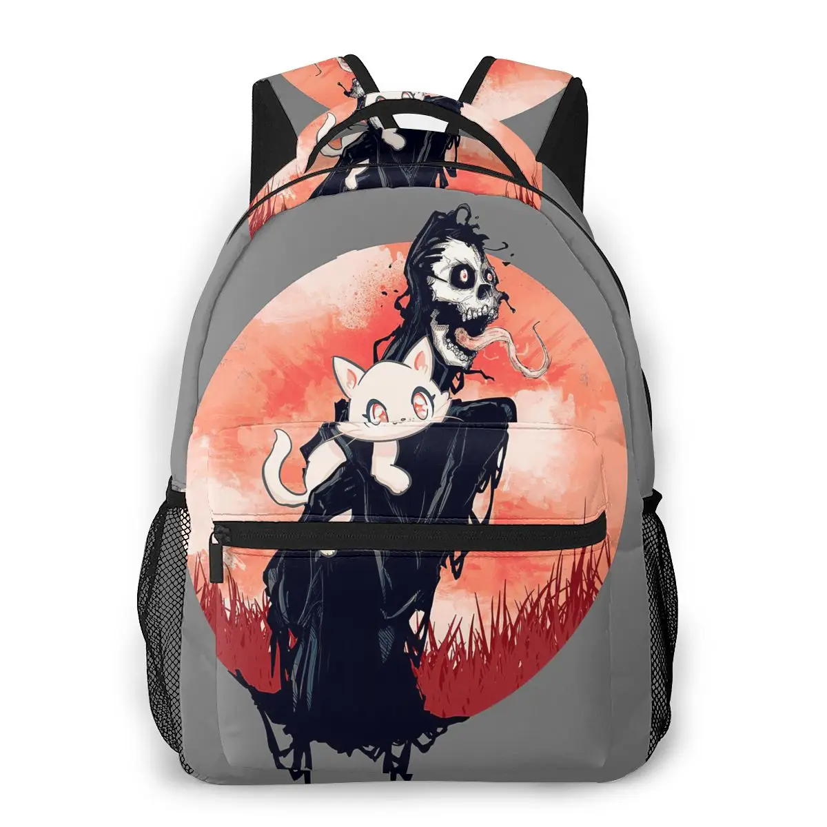 Gothic,Cat Person Backpack for Girls Boys Travel RucksackBackpacks for Teenage school bag