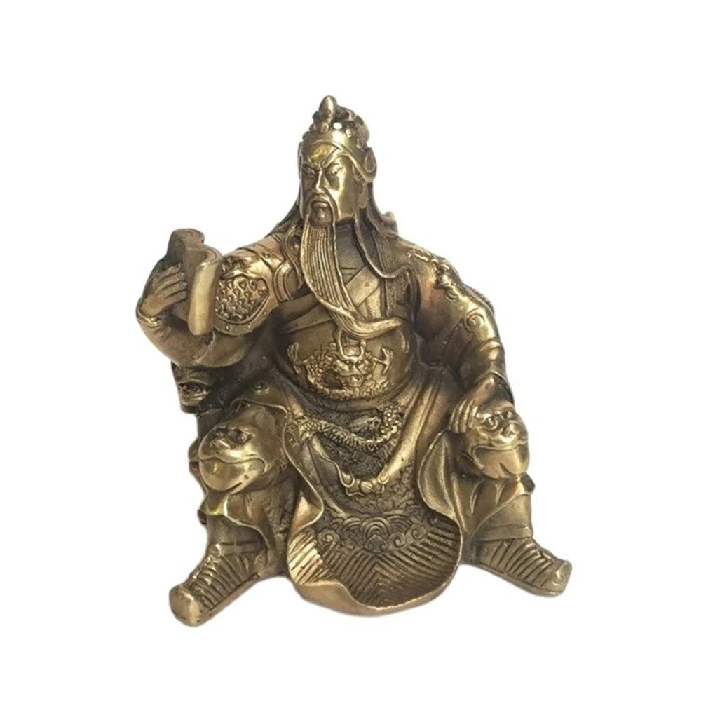 

Collectible Decorated Handwork brass bronze Guan gong guan yu statue family decoration metal handicraft Statue