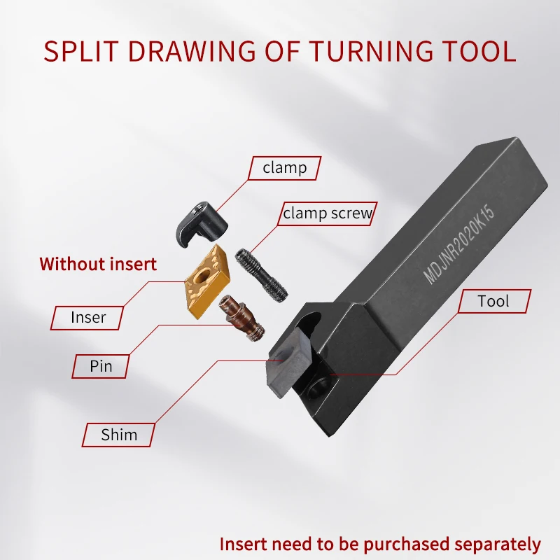 Imagem -06 - Suporte Externo da Ferramenta Inserções de Carboneto Ferramentas de Corte de Torno Dnmg Mdjnr l Mdjnr2023k1504 Mdjnl2023k1506 Mdjnr3232p1504