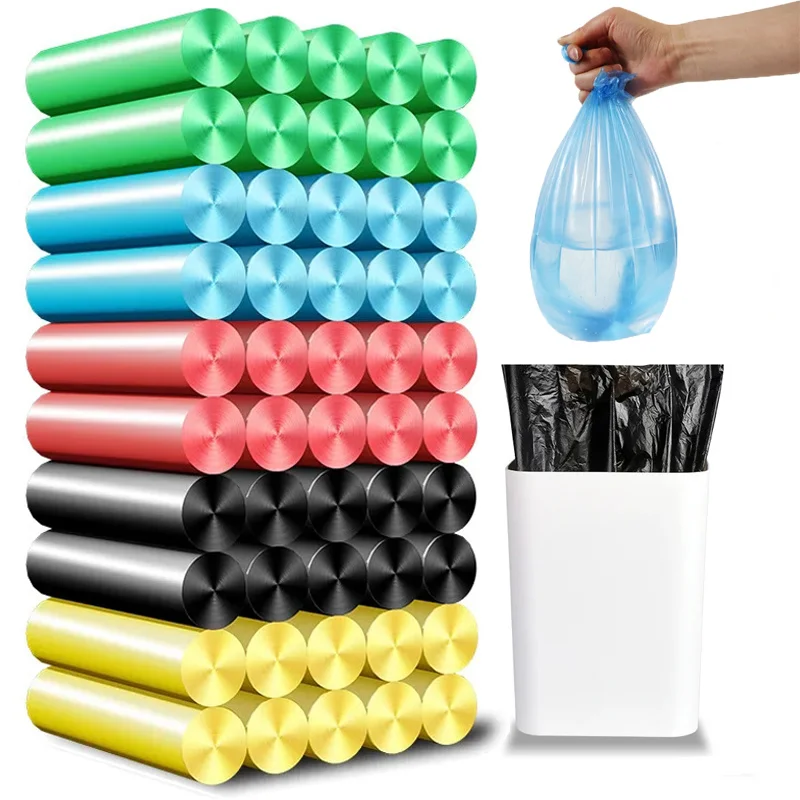 Garbage Bag Thickened Leak-proof Household Outdoor Disposable Universal Plastic Bag Garbage Storage Bag Portable Pet Poo Belt