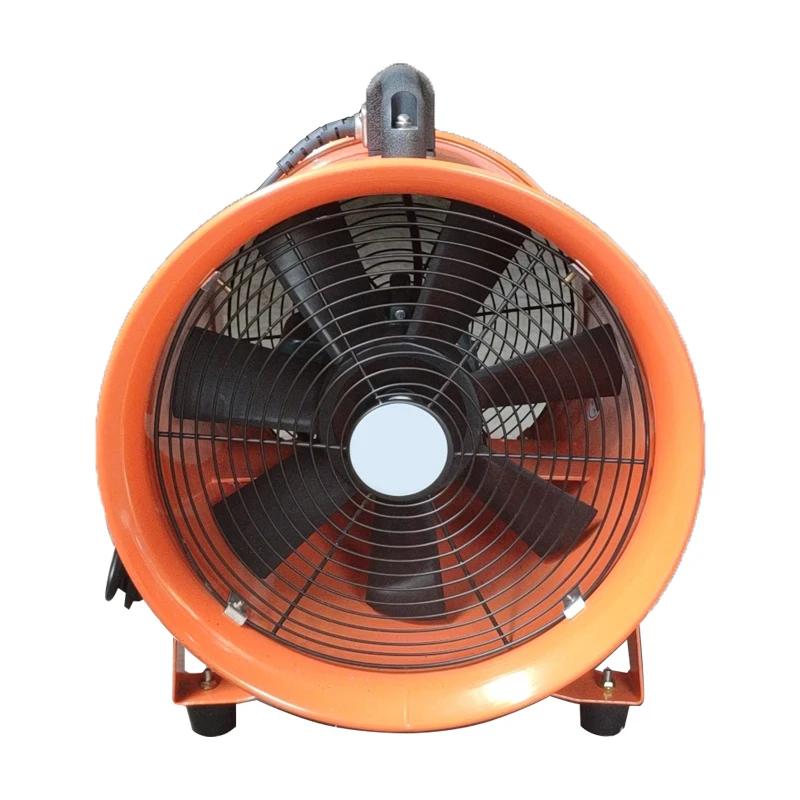 Ventilatore portatile a flusso assiale da 12 pollici Ventilatore 220V Ventilatore di scarico industriale Dock per tunnel Rimozione polvere Ventilatore di scarico Ventola di ventilazione