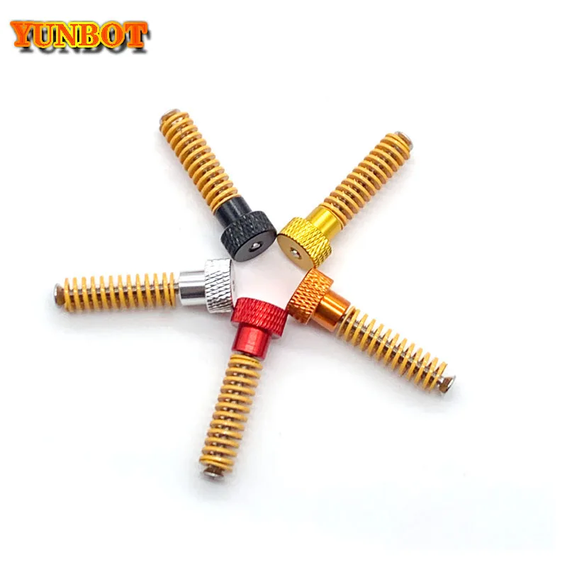 4pcs 3D printer Leveling components M3 screw Leveling spring Leveling knob suite for 3D printer Heating Bed parts