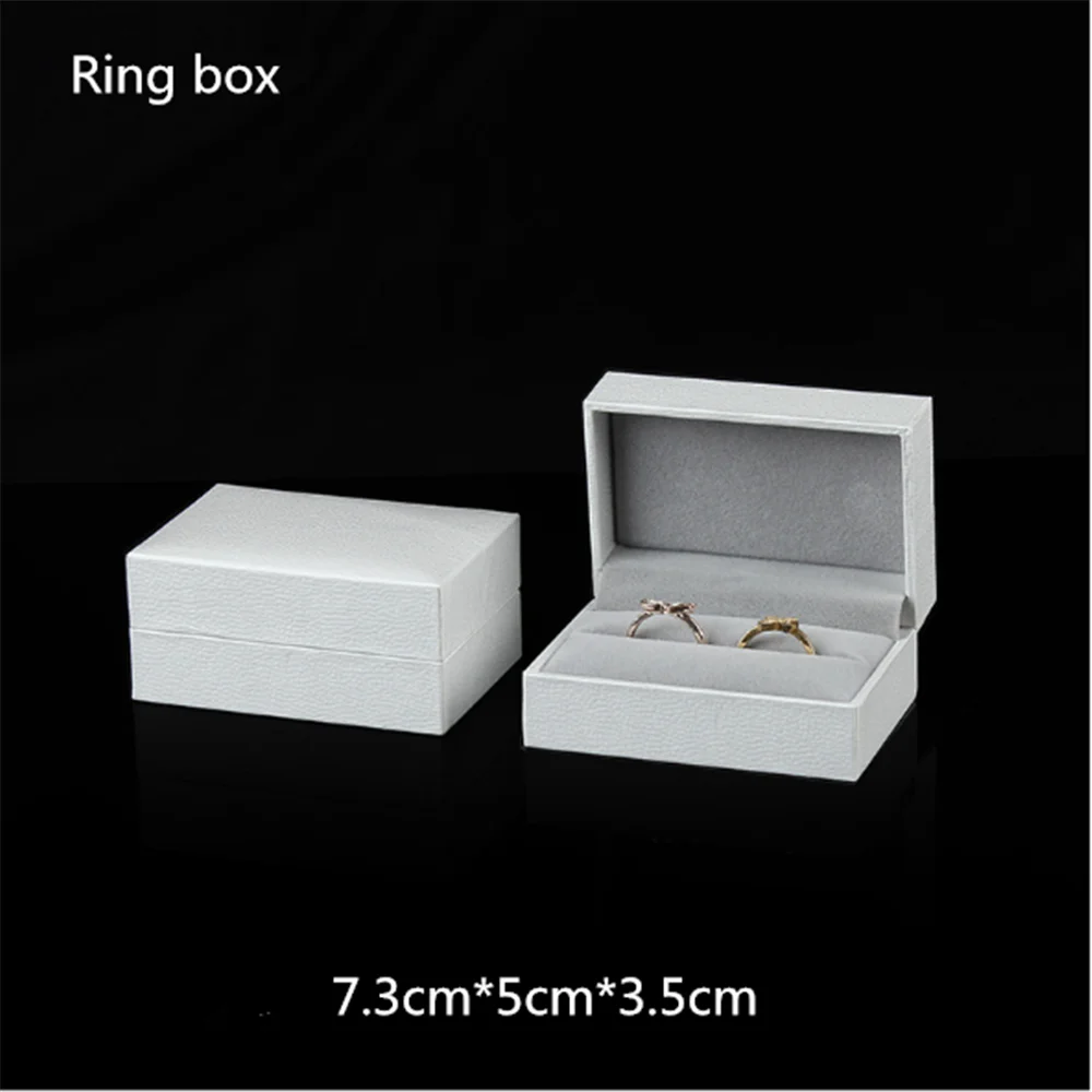 Juego de cajas de cartón blancas para joyería, caja de exhibición de almacenamiento para collares, pulseras, pendientes, anillos, regalos