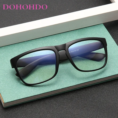 Montura de gafas cuadradas para hombre y mujer, lentes de protección para ordenador, con bloqueo UV, color azul, para videojuegos, novedad