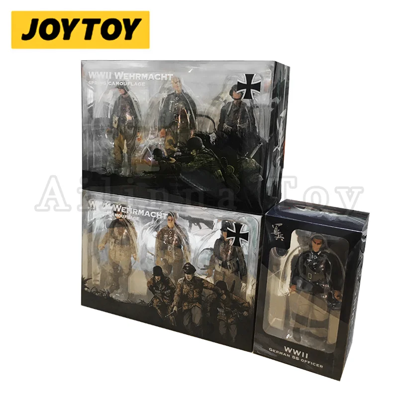 Joytoy 1/18 3.75 Action Figure (3 Stks/set) Wwii Duitsland Wehrmacht Herfst Camouflage Anime Collectie Militaire Model Gratis Verzending