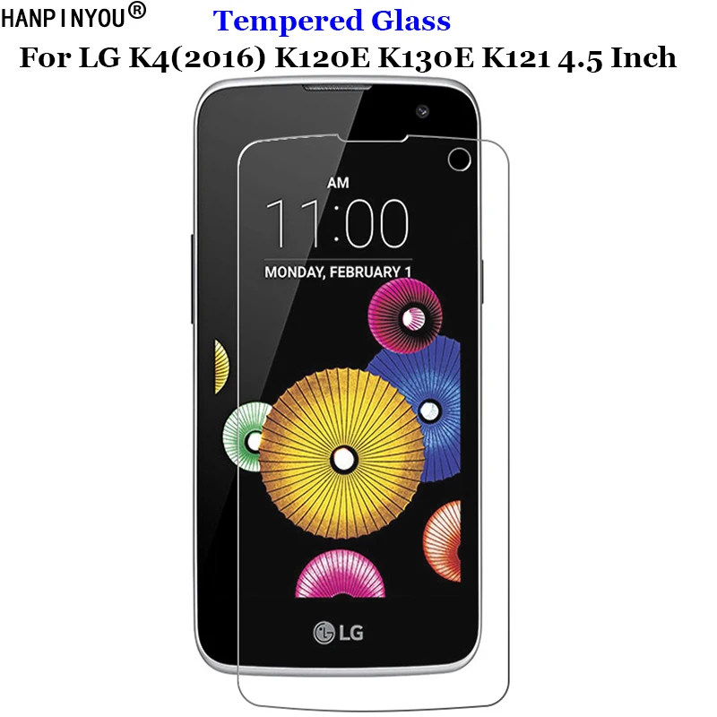 For LG K4 (2016) Tempered Glass 9H 2.5D Premium Screen Protector Film For LG K4 LTE K120e K130e K121 4.5