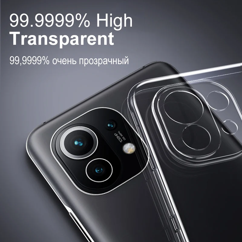 Ultra Thin Clear Case On The For Xiaomi 11 Lite 5G NE Transparent TPU Silicone Soft Mi Xiomi 11Lite Xiaomi11 Lite 4G Cover