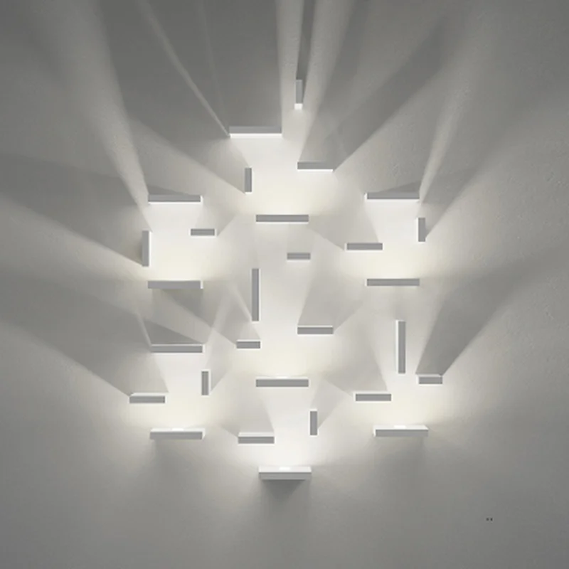 Geometric square free combination led wall lamps free shipping wall light bedroom light Stair lamp