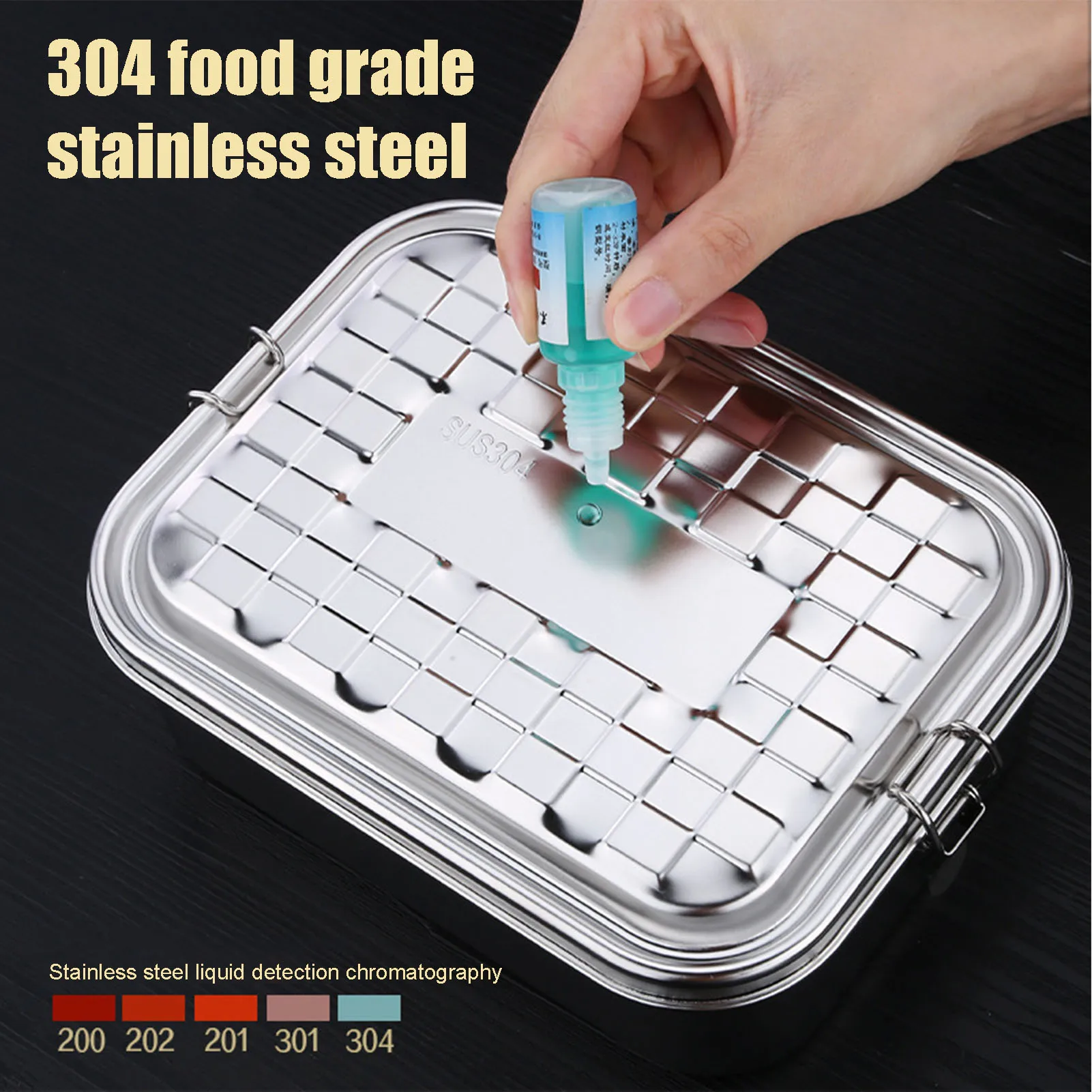 Big Size Lunch Box Food Grade 304 Stainless Steel Anti-leak Bento Box Food Container Bento Box Snack Storage Box