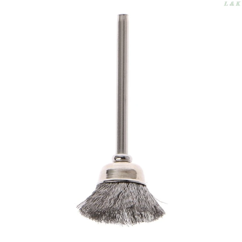 10pcs Forma di Coppa Ruota Filo di Acciaio Spazzole per Utensili Dremel Elettrico Strumento di Pulizia Ruggine Utensile Rotante per L'incisore Abrasivo materiali
