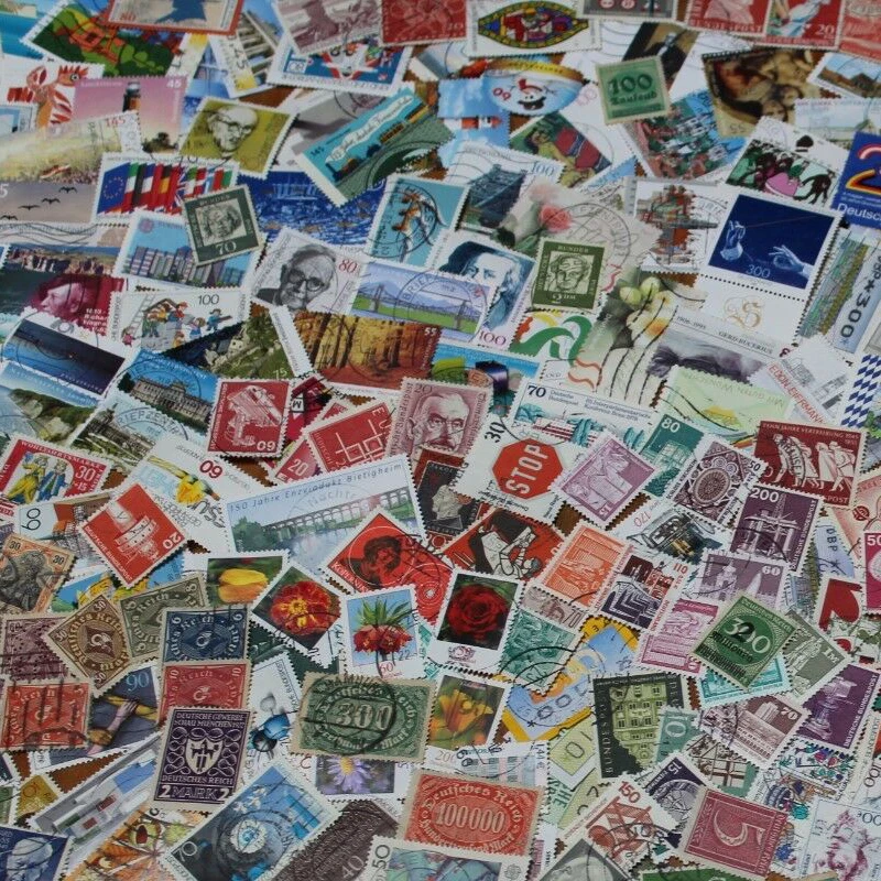 20-50 PCS Germany Regular Postage Stamps With Post Mark Off Paper For Collection